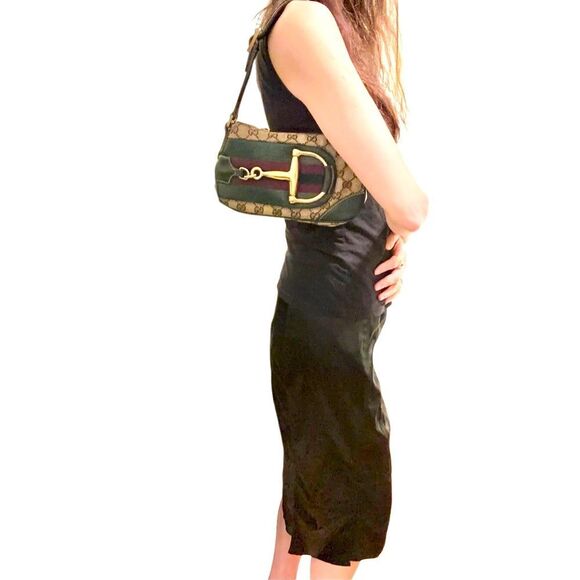 Gucci Green and Gold Women's Hasler Bag - Picture 1 of 16